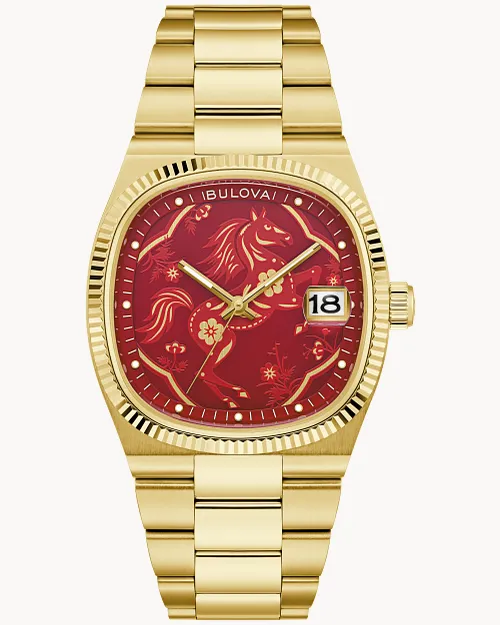 Red Dial Stainless Steel Bracelet Super Seville 97B242 | Bulova Red Dial Stainless Steel Bracelet Super Seville 97B242 | Bulova